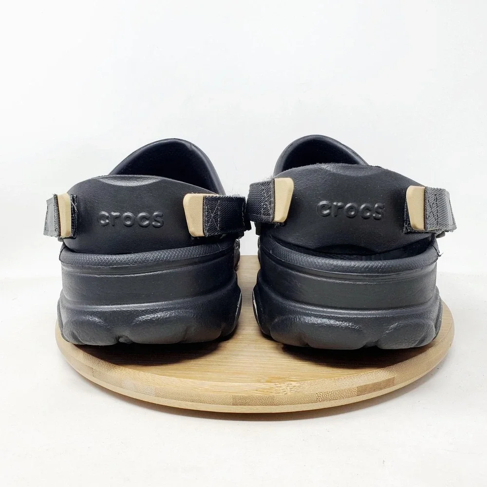 Crocs Sandals Mens 10 All Terrain Clog Black Slip On Water Shoes